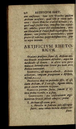 Artificium Rhetoricum.