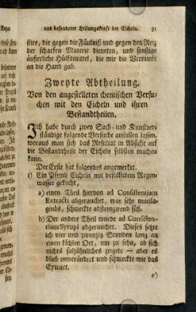 31-49, Zweyte Abtheilung.; Erste Krankengeschichte. - Zweyte Krankengeschichte.