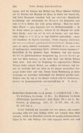 154-157 [Rezension] Heiner, Franz Xaver, Die Regierung der Kirche