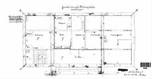Wasseralfingen: Empfangsgebäude Verwaltungsgebäude Grundriß Erdgeschoß,versch.Leitungen