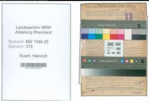 Entnazifizierung Heinrich Ruehl , geb. 27.01.1906 (Prokurist)