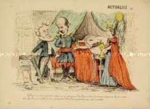 Actualité (61). Eh bien - Karikatur auf Favre und General Trochu