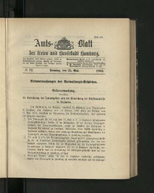 No. 72. 25. Mai. 1902.