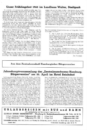 Unser Frühlingsfest 1960 im Landhaus Walter, Stadtpark