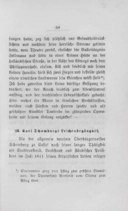 26. Carl Schomburg's Begräbnis.