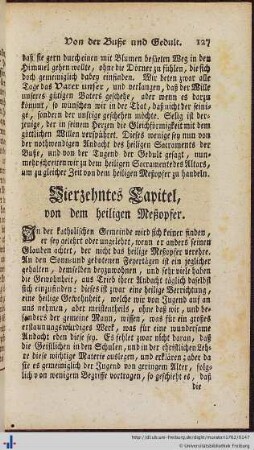 XIV. Von dem heiligen Meßopfer.