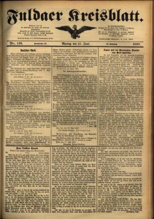 Ausgabe vom Montag, den 17. Juni 1907.