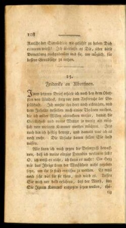 25. Friderike an Albertinen.