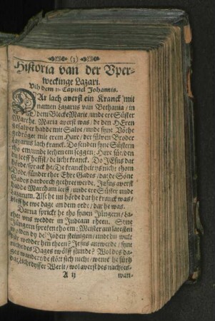 Historia van der Vperweckinge Lazari. [u. a.]