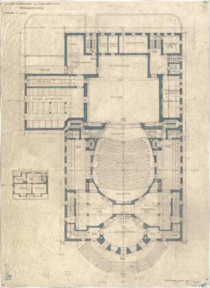 Fischer, Theodor; Heilbronn; Stadt-Theater - Grundriss EG