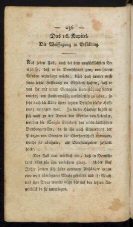 Das 16. Kapitel. Die Weissagung in Erfüllung.