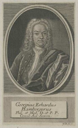 Bildnis des Georgius Erhardus Hambergerus