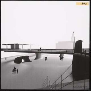 Unterquerung der Potsdamer Straße, Berlin Schinkelwettbewerb 2002: Perspektivische Ansicht (Modellsimulation)