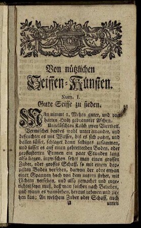 Von nützlichen Seiffen-Künsten.