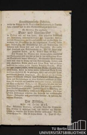 Empfehlenswerte Schriften