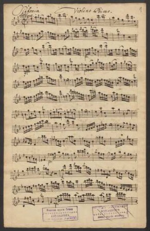 Cinna. Auszüge; vl (2), vla, b; F-Dur; GraunWV B:I:16/1-3