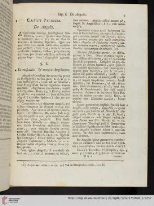 Caput Primum. De Angelis et homine