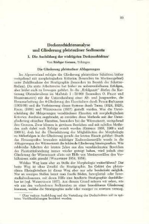 Deckenschichtenanalyse und Gliederung pleistozäner Sedimente