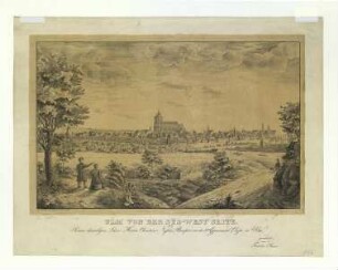 Ulm von Südwesten. Um 1833