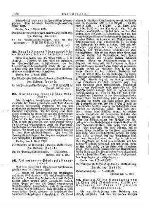 Kapitel XV der Verordnung vom 14. März 1932 (Gesetzsamml. S. 123) zur Ergänzung der Ersten und Zweiten Sparverordnung : [Amtlicher Teil]