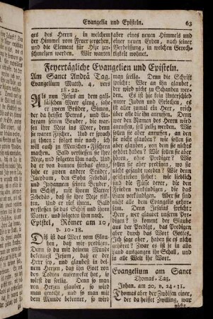 63-78, Feyertaegliche Evangelien und Episteln