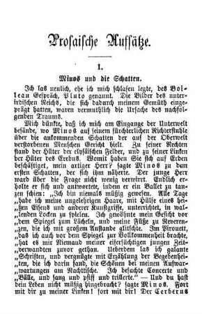 Prosaische Aufsätze.