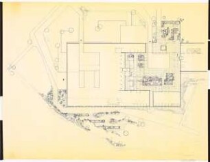 Städtisches Krankenhaus Duisburg Grünplanung: Grundriss mit Gartenplan 1:200