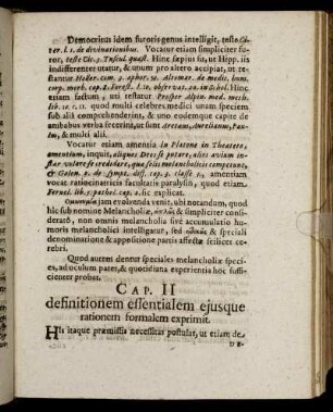 Cap. II. definitionem essentialem ejusque rationem formalen exprimit.