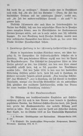 2. Hamburgs Haltung in der schleswig-holsteinischen Frage.