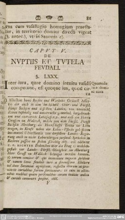 Caput V. De Nuptiis Et Tutela Feudali