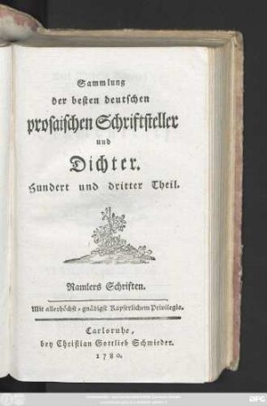 Theil 2 = Buch 6/9: Karl Wilhelm Ramlers Lyrische Blumenlese