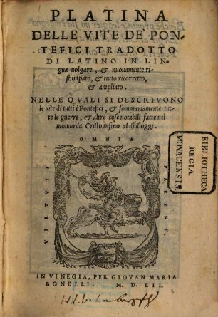 Delle Vite de Pontefici