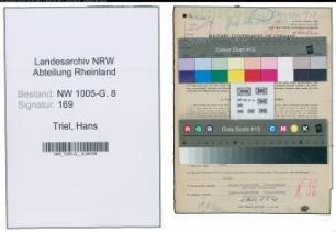 Entnazifizierung Hans Van Triel , geb. 21.09.1912 (Schmied)