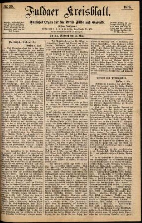 Ausgabe vom Mittwoch, den 10. Mai 1876.