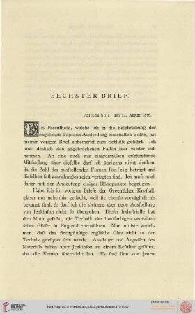 Sechster Brief