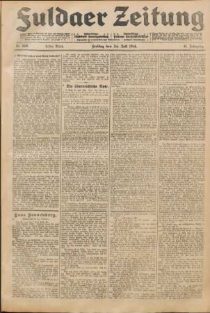 Ausgabe vom Freitag, den 24. Juli 1914.