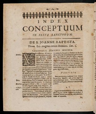 384-416, Index Conceptuum In Festa Sanctorum.