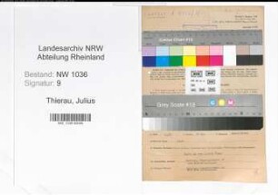 Entnazifizierung Julius Thierau , geb. 05.03.1900 (Verlademeister)