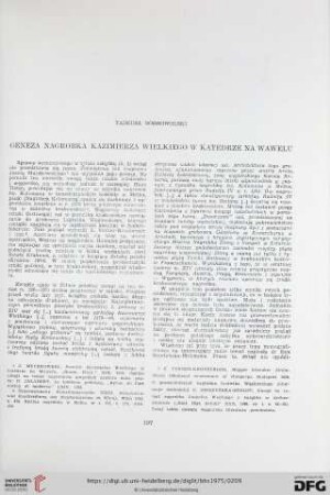 Geneza nagrobka Kazimierza Wielkiego w katedrze na Wawelu
