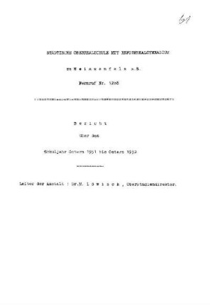 1931/32: Bericht ... - 1931/32