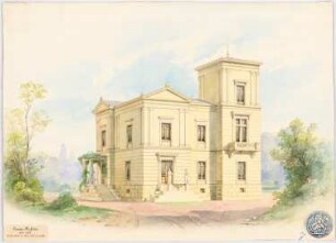 Entwurf zu einer Villa: Perspektivische Ansicht