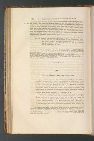 XXII. Ex Annalibus Lubecensibus 1264-1324 Excerpta.