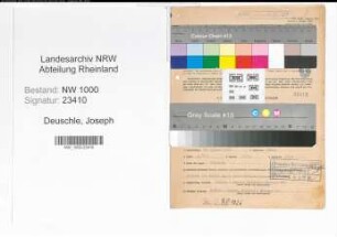 Entnazifizierung Joseph Deuschle, geb. 26.01.1893 (Angestellte)