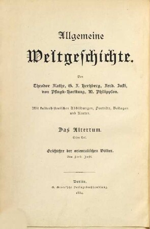 Geschichte der orientalischen Völker im Altertum