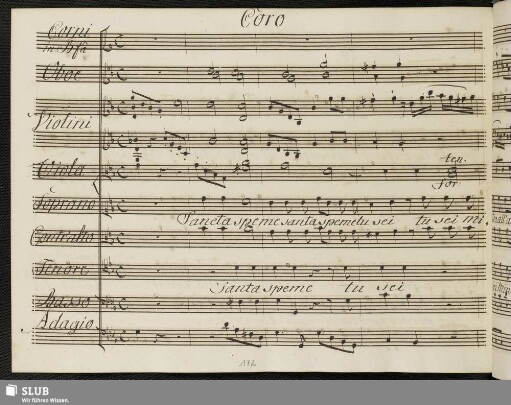 Coro: Santa speme tu sei
