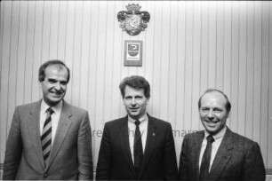 Amtsausschuss Nordstormarn: Wahl des Amtsvorstehers: Amtsvorsteher Heinrich Blunck mit Stellvertretern Gerd Dunker und Manfred Schaarmann