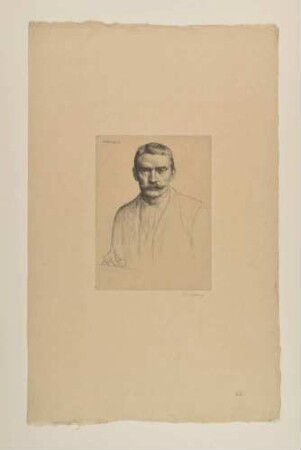 Bildnis Strang, William (1859-1921), Maler, Graphiker (Selbstbildnis)