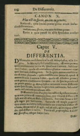Caput V. De Differentia.