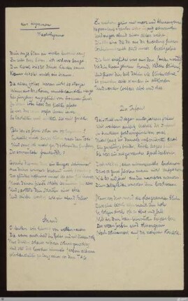 [Hymnen (Hymnen Pilgerfahrten Algabal)] - [Sammelhandschrift] - aus Hymnen - StGA-George I,0210 : [SW II: H9(Hymnen)]