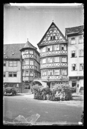 Marktplatz 12 (Konditorei Hahn) mit Vorplatz und Durchgang zur Münzgasse